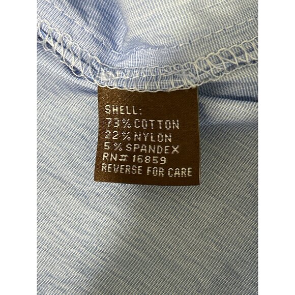 J. Mclaughlin Women's Top Blue Ruffled Bell Sleeve Cotton Stretch Career Size M - Picture 7 of 8